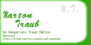 marton traub business card